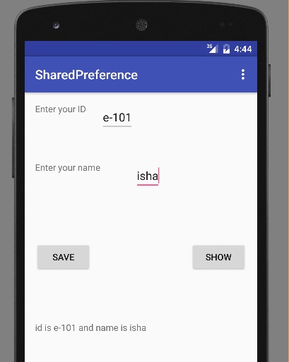 shared preference in android