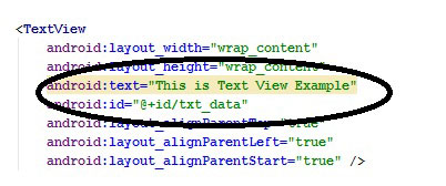 Android text view xml code 