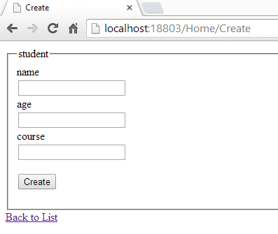 MVC Scaffolding create 