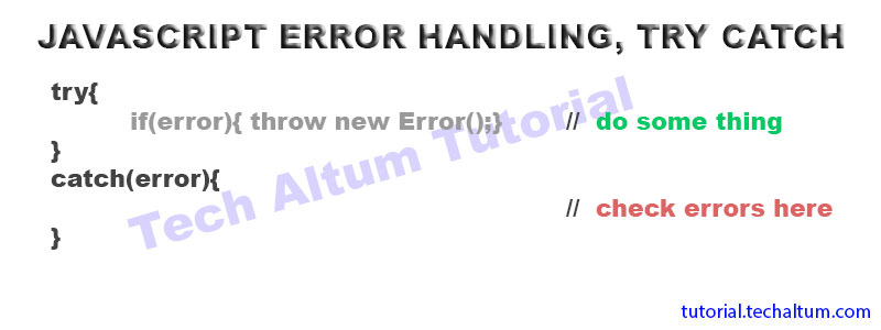 try, catch, finally, throw - error handling in JavaScript 