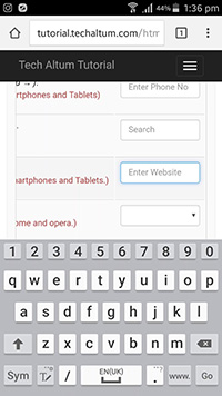 input type url android