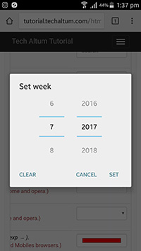 input type week android